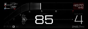 All-New Ford GT Supercar’s Digital Instrument Display 